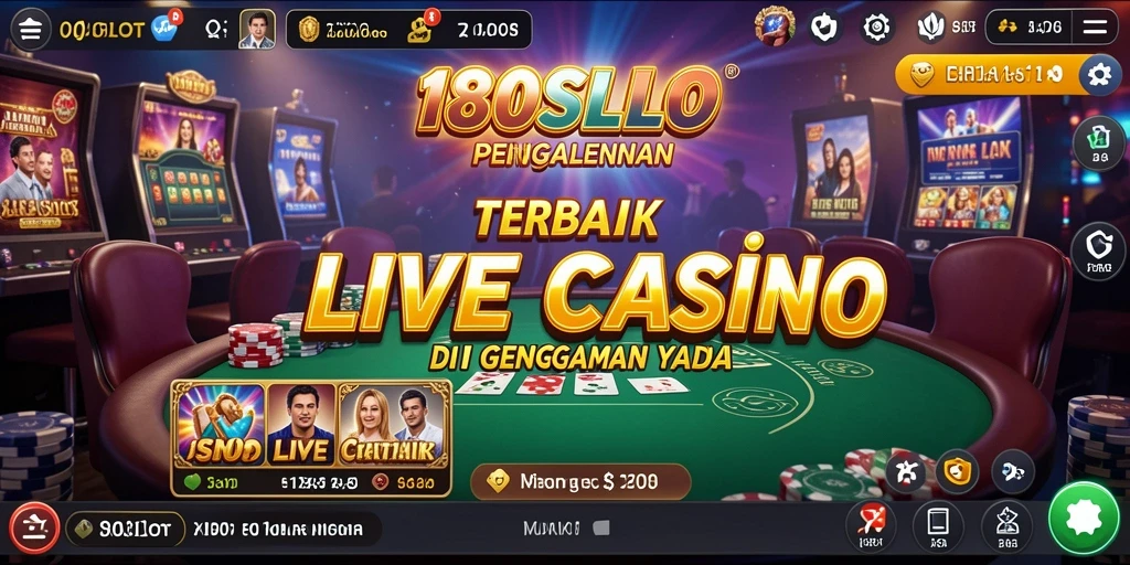 Tampilan menarik dari gameplay Live Casino 180SLOT yang mendebarkan.
