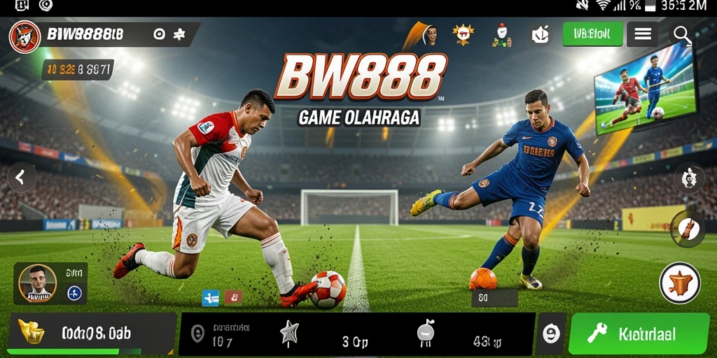 Screenshot utama BW888 menampilkan aksi seru dalam permainan olahraga.