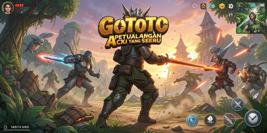 Gameplay GOTOTO yang mendebarkan saat beradu melawan musuh.