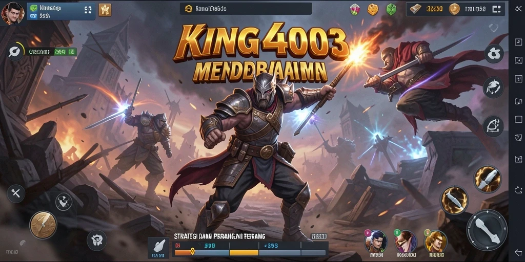 Menampilkan aksi gameplay yang menarik dan strategis dalam KING403.