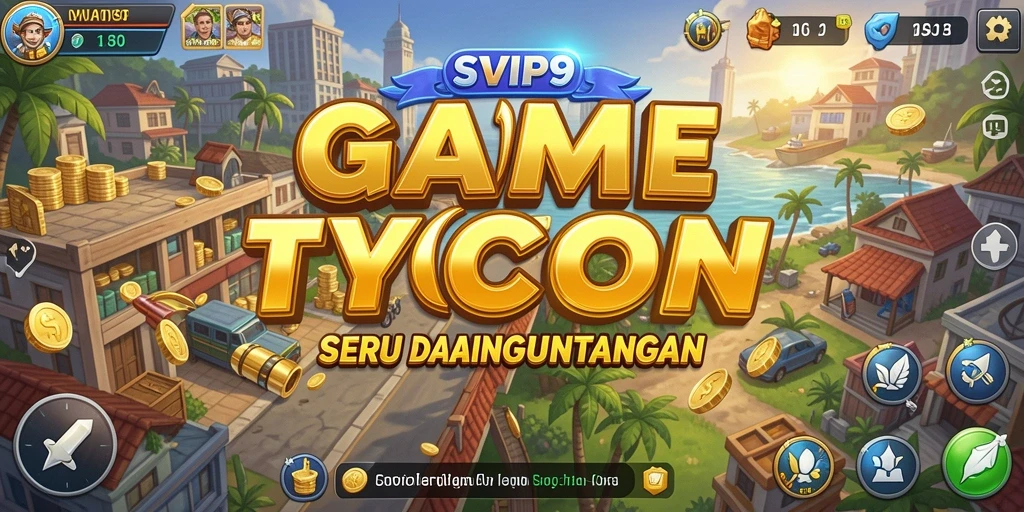 Screenshot gameplay SVIP9 menunjukkan manajemen bisnis yang menantang dan seru.
