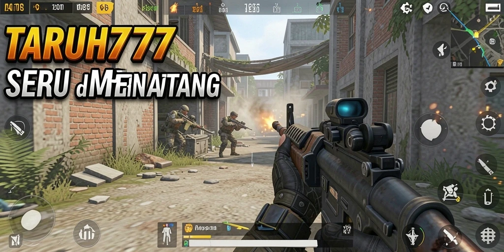 Screenshot menampilkan aksi tembak-menembak yang seru dalam TARUH777.