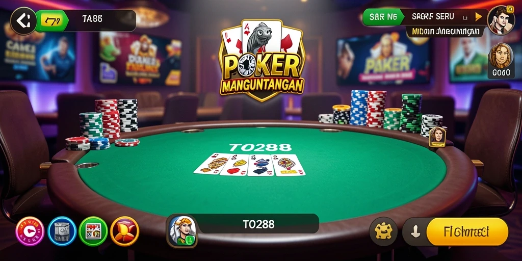 Tampilan menarik dari gameplay Poker TO288 yang seru dan interaktif.