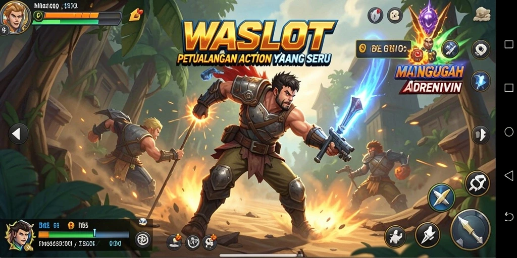 Tampilan gameplay menegangkan di dalam WASLOT dengan aksi tanpa henti.