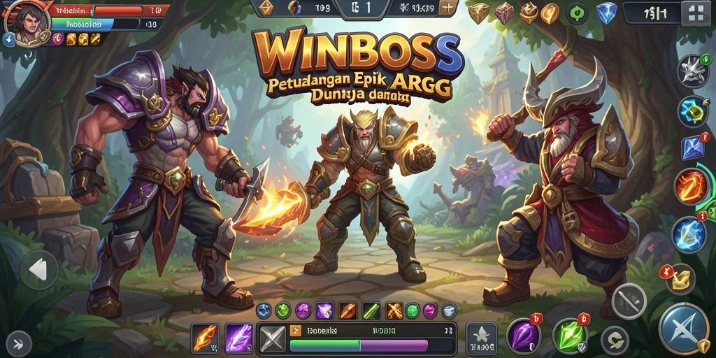 Screenshot gameplay WINBOSS dengan aksi mendebarkan dalam dunia ARPG.